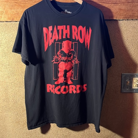 Black DEATH ROW RECORDS tee shirt. - Picture 2 of 4